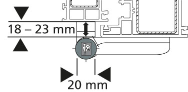 Schnittzeichnung Aufdeckbereich II - Für Standardrahmen - KT-EV